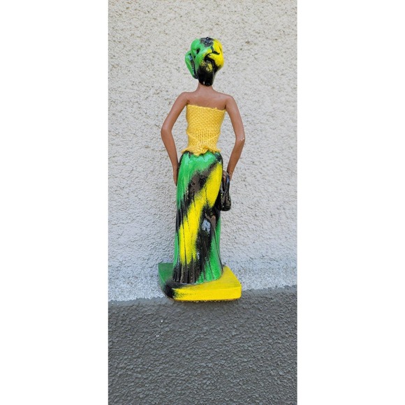 Vtg 10" Jamaican Woman Statue Figurine - Picture 6 of 9